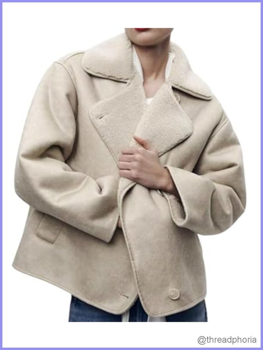 Sherpa Lined Faux Suede Moto Jacket Oversized Faux Leather Winter Coat
